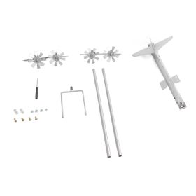 Aircraft Wind Sculpture Wind Powered Rotate Stainless Steel Airplane Windmill Easy Assemble Metal Windmill Garden Decor