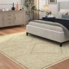 Benzara Beige and White Viscose Area Rug 8x10