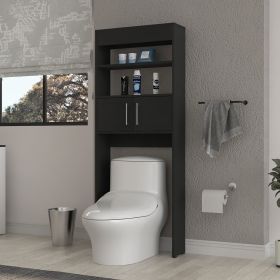 Morley 2-Shelf Over The Toilet Cabinet Black Wengue