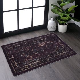 Naar 2x3 Machine Washable Area Rugs, Low-Pile, Non-Slip, Non-Shedding, Foldable, Kid & Pet Friendly, Area Rugs for living room, bedroom, kitchen, dini