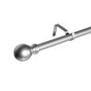 Window Single Curtain Rod- Adjustable sizes: 28"-48", Silver