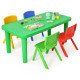 Kids Colorful Plastic Table and 4 Chairs Set