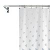 Grey Shower Curtain with Hooks Modern Design Water Repellent 11x7.8 inch Polyester