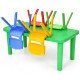 Kids Colorful Plastic Table and 4 Chairs Set