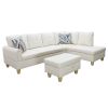 White Faux Leather Living Room Sofa Set B