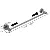 Bathroom Hardware Set; Thicken Space Aluminum 3 PCS Towel bar Set- Gun Grey 16-27 Inches Adjustable Bathroom Accessories Set