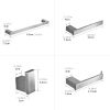 New 4 Pieces Bathroom Hardware Accessories Set Towel Bar Towel Holder Robe Hook Toilet Paper Holder Stainless Steel