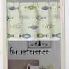 Short Curtain Half Window Curtain Kitchen Cabinet Curtain Balcony Doorway Curtain, Green Fish