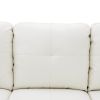 White Faux Leather Living Room Sofa Set B