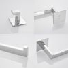 Strong Viscosity Adhesive 4 Pieces Bathroom Accessories Set Without Drilling Silver Brushed Towel Bar Set Holder Rack Robe Hook Tissue Toilet Paper Ho