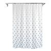 Grey Shower Curtain with Hooks Modern Design Water Repellent 11x7.8 inch Polyester