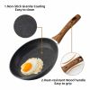 RAINBEAN Frying Pan Set 3-Piece Nonstick Saucepan Woks Cookware Set,Heat-Resistant Ergonomic Wood Effect Bakelite Handle Design,PFOA Free.(7/8/9.5 inc