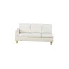 White Faux Leather Living Room Sofa Set B