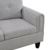 Grey Flannel Living Room Sofa Set B