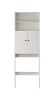 Over The Toilet Storage Cabinet, Farmhouse Storage Cabinet Over Toilet with 2 Barn Door & Toilet Paper Holder Stand,Home Space-Saving Toilet Rack,for