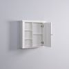 Modern Bathroom Wooden Wall Cabinet with Mirrored Doors - Space-Saving Storage Solution