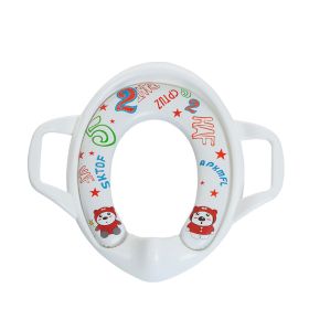 Toilet Seat Baby Seat Toilet Seat Soft Cushion Assist Toilet Seat (Color: White)