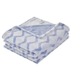 Krifey Flannel Fleece 3D Throw Blanket For Couch, Super Soft Cozy Blankets For Women, All Season Use (Option: Blue Wave-60a80)