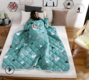 Winter Lazy Quilt with Sleeves (Option: D150x200CM)