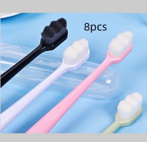 Ultra-fine Toothbrush Super Soft Bristle Deep Cleaning Brush Portable For Oral Care Tools Teeth Care Oral Cleaning Travel (Option: 8pcs Wavy Mixed)