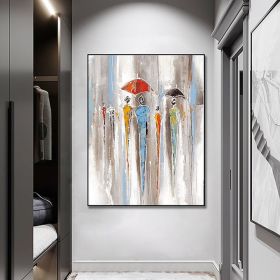 Oil Painting Hand Painted Vertical Abstract People Contemporary Modern Canvas Luxurious home corridor living room bedroom decoration art (size: 150x220cm)