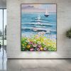 Hand Oil Painting CanvasWall Art Decoration Abstract Knife Painting Landscape Flowers For Home Living Room hallway bedroom luxurious decorative painti