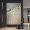 Hand Painted Texture Abstract Oil Painting Gold Foil Modern Home Wall Art Hangings Canvas Paintings For Living Room Hotel Decor