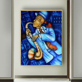 Hand Painted Oil Painting Abstract Wall Painting- musician Portrait Oil Painting On Canvas - Wall Art Picture -Acrylic Texture Home Decor (style: 1, size: 50x70cm)