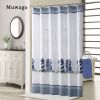 Muwago Luxury Lighthouse Pattern Shower Curtain Stain Resistant Perforation-Free Mildew-Proofing Durable For Bathroom Decoration