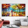 Handmade Large Abstract Knife Oil Painting Landscape Wall Art Modern Poster Living Room Home Decoration Mural Porch Frameless