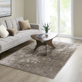 Cozy Shag Abstract Area Rug (Color: as Pic)