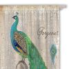 1 Pair Of Vintage Peacock Window Curtains