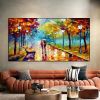 Handmade Large Abstract Knife Oil Painting Landscape Wall Art Modern Poster Living Room Home Decoration Mural Porch Frameless