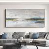 Handmade Oil Painting CanvasWall Art Decoration Abstract Knife Painting Landscape Bluefor Home Living Room hallway bedroom luxurious decorative painti