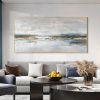 Handmade Oil Painting CanvasWall Art Decoration Abstract Knife Painting Landscape Bluefor Home Living Room hallway bedroom luxurious decorative painti