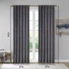 Room Darkening Poly Velvet Rod Pocket/Back Tab Curtain Panel Pair(2 Pcs Window Panels)