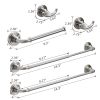 5 Pieces Bathroom Hardware Accessories Set Towel Bar Towel Holder Robe Hook Toilet Paper Holder Stainless Steel