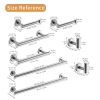 8 Pieces Bathroom Hardware Accessories Set Towel Bar Set,Wall Mounted,Premium Stainless Steel