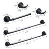 5 Pieces Bathroom Hardware Accessories Set Towel Bar Towel Holder Robe Hook Toilet Paper Holder Stainless Steel