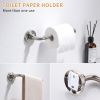 5 Pieces Bathroom Hardware Accessories Set Towel Bar Towel Holder Robe Hook Toilet Paper Holder Stainless Steel