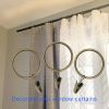 10 Pack Curtain Rings with Clips, Curtain Clip Rings Hooks, Drape Sliding Eyelet Rings