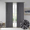 Room Darkening Poly Velvet Rod Pocket/Back Tab Curtain Panel Pair(2 Pcs Window Panels)