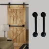 Handmade Medieval Retro Industrial Style Steel Pipe Interior Pull Door Handle Iron Black Antique Handles