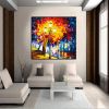 New Painting Home Decoration Modern Hand Painted Abstract Painting With Blue And Gold Texture Large Living Room Wall Picture