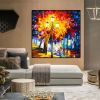 New Painting Home Decoration Modern Hand Painted Abstract Painting With Blue And Gold Texture Large Living Room Wall Picture