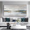 Handmade Oil Painting CanvasWall Art Decoration Abstract Knife Painting Landscape Bluefor Home Living Room hallway bedroom luxurious decorative painti