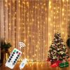 1pc; Window String Lights; Christmas Decoration 100/200/300 LED Remote Control USB Wedding Garland Curtain Lamp 3M/9.8Ft Fairy Lights