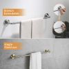 5 Pieces Bathroom Hardware Accessories Set Towel Bar Towel Holder Robe Hook Toilet Paper Holder Stainless Steel