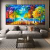 Modern Walking Down The Street Abstract Oil Painting Print On Canvas Nordic Poster Wall Art Picture For Living Room Home Decor