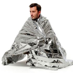 Emergency Blanket Outdoor Portable Thermal Double-sided Silver Survival (Option: Silver-140x210cm-4pcs)